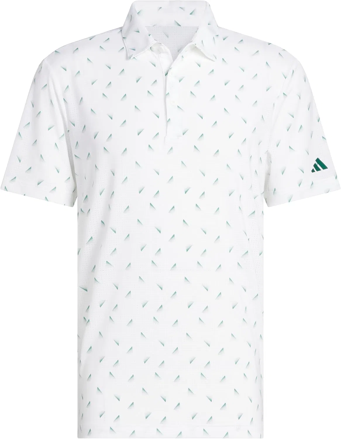 Футболка-поло Adidas Men's Ultimate365 Printed Mesh, белый/зеленый
