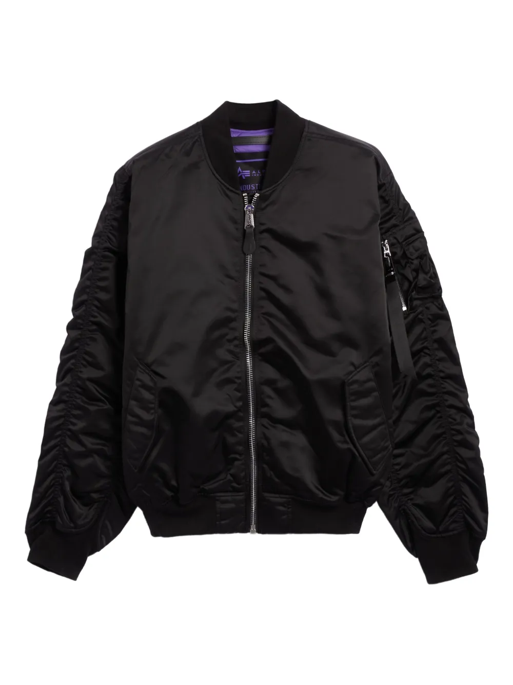 

Куртка-бомбер с капюшоном и застежкой-молнией Alpha Industries, черный