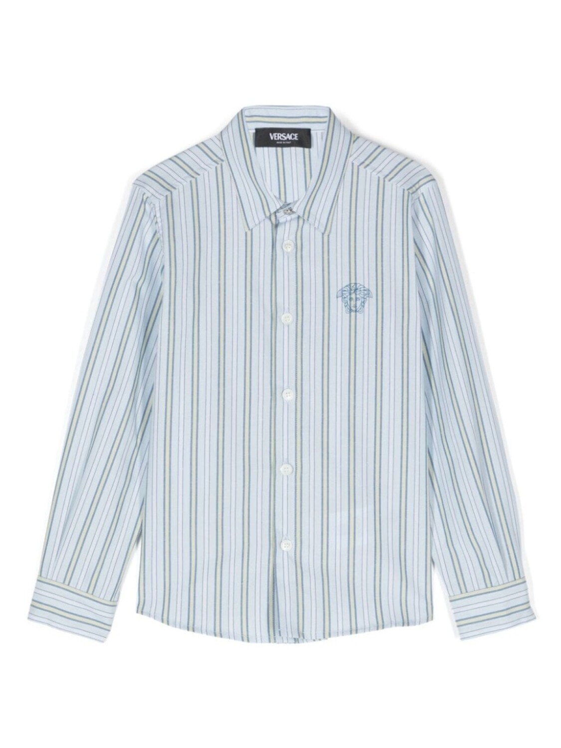 

Versace Kids рубашка в полоску, синий