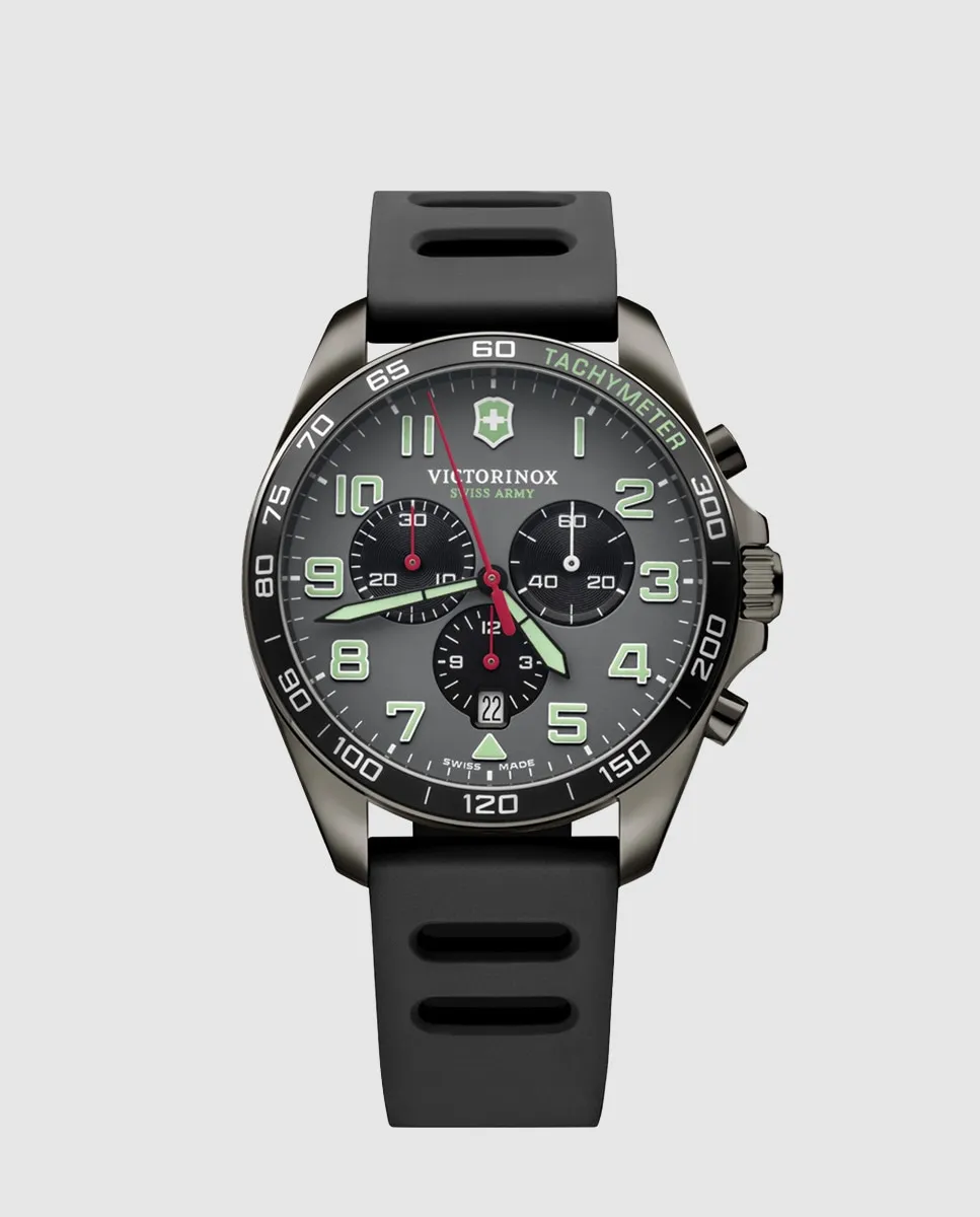 

Victorinox Fieldforce Sport V241891 Chronograph черные резиновые мужские часы, черный