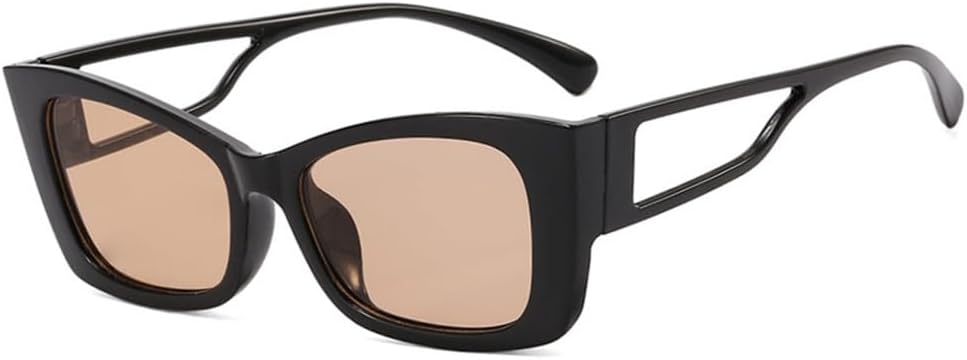 

Солнцезащитные очки «кошачий глаз» для женщин, винтажные солнцезащитные очки, большие очки «кошачий глаз» для мужчин и женщин, защита от ультрафиолета UV400 LANGSER, Black Tea