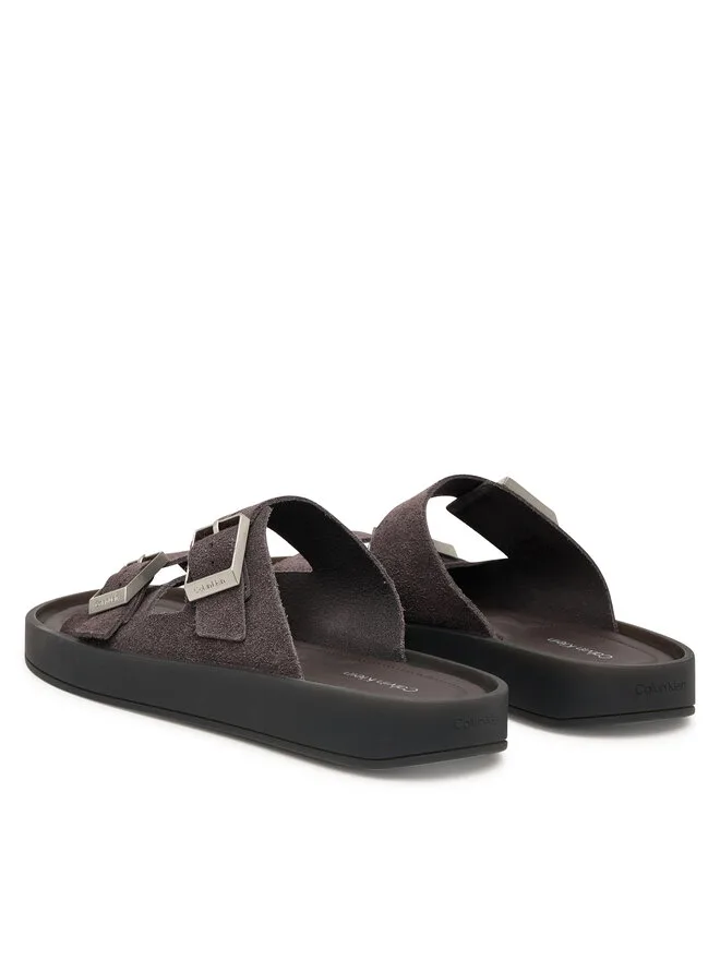 Calvin Klein Мюли Ergon Double Bar Sandal Su HM0HM02094 коричневые — фото 3