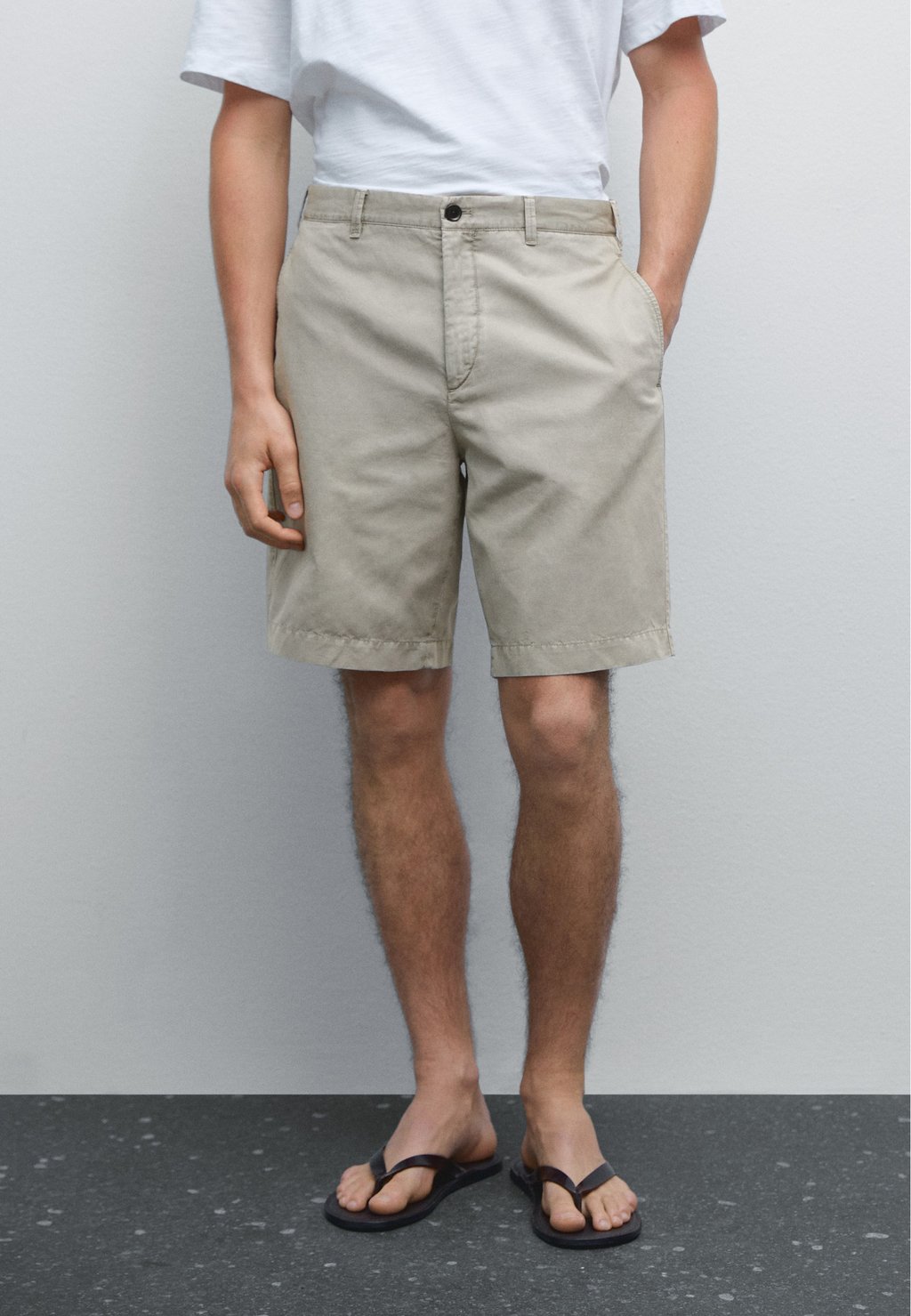 

Шорты LIGHTWEIGHT BERMUDA Massimo Dutti, бежевый