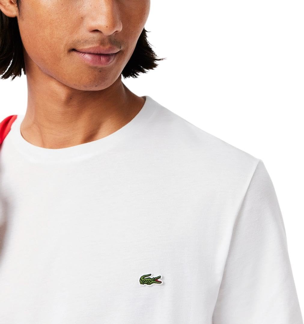 Футболка Lacoste, мужская, джерси Pima, белая — фото 2