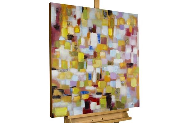 

Картина KUNSTLOFT gemalt Flickenteppich in Pastell цвет multicolor/gelb