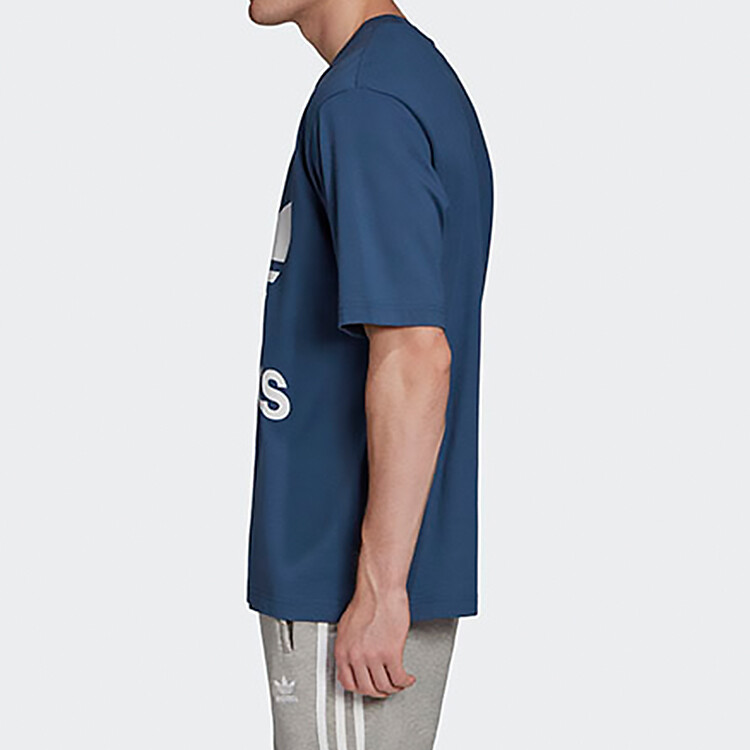Футболка OVERSIZE TREFOIL мужская униформа синяя Adidas Originals, синий — фото 4