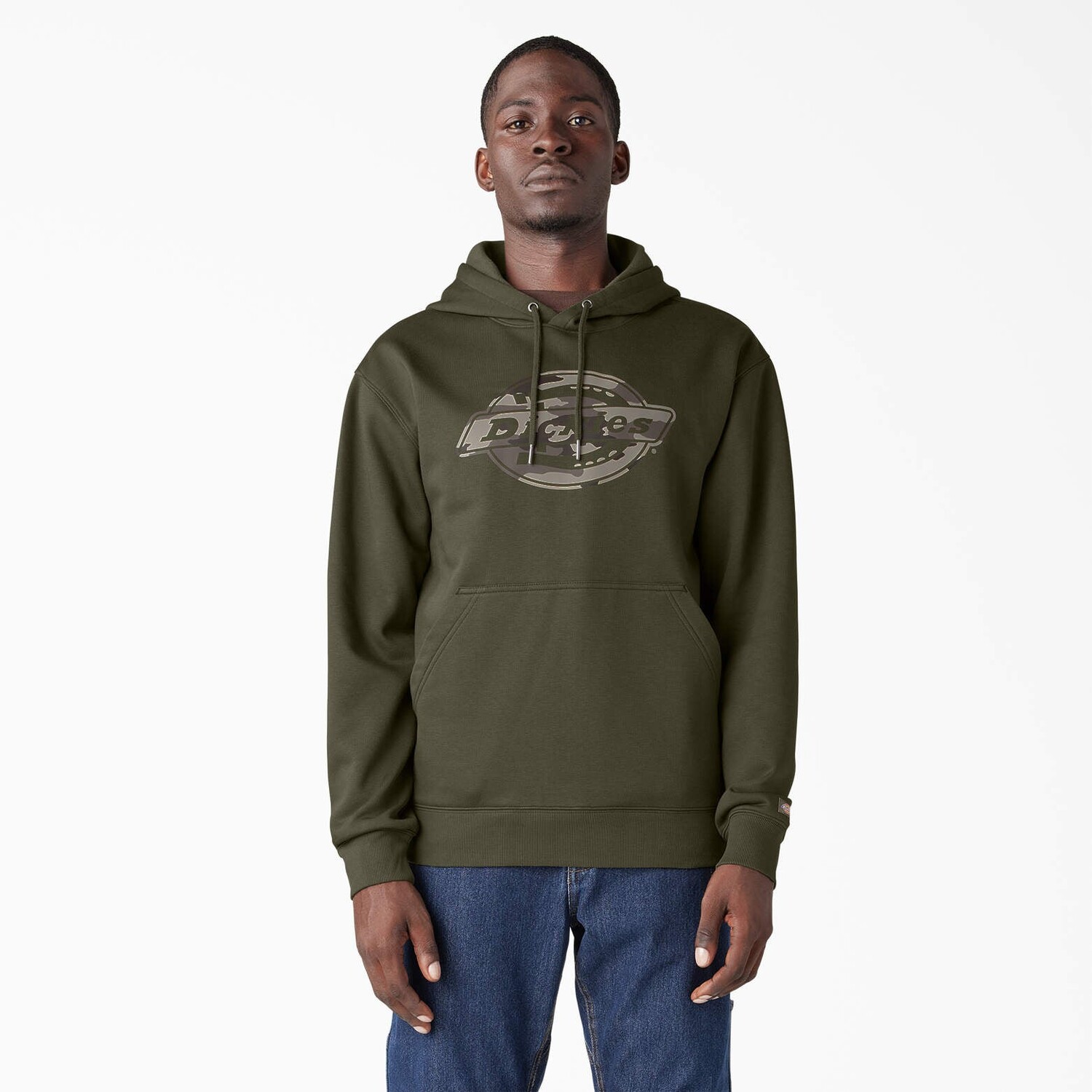 

Водоотталкивающая толстовка с камуфляжным логотипом Dickies, цвет Moss Green (Ms)
