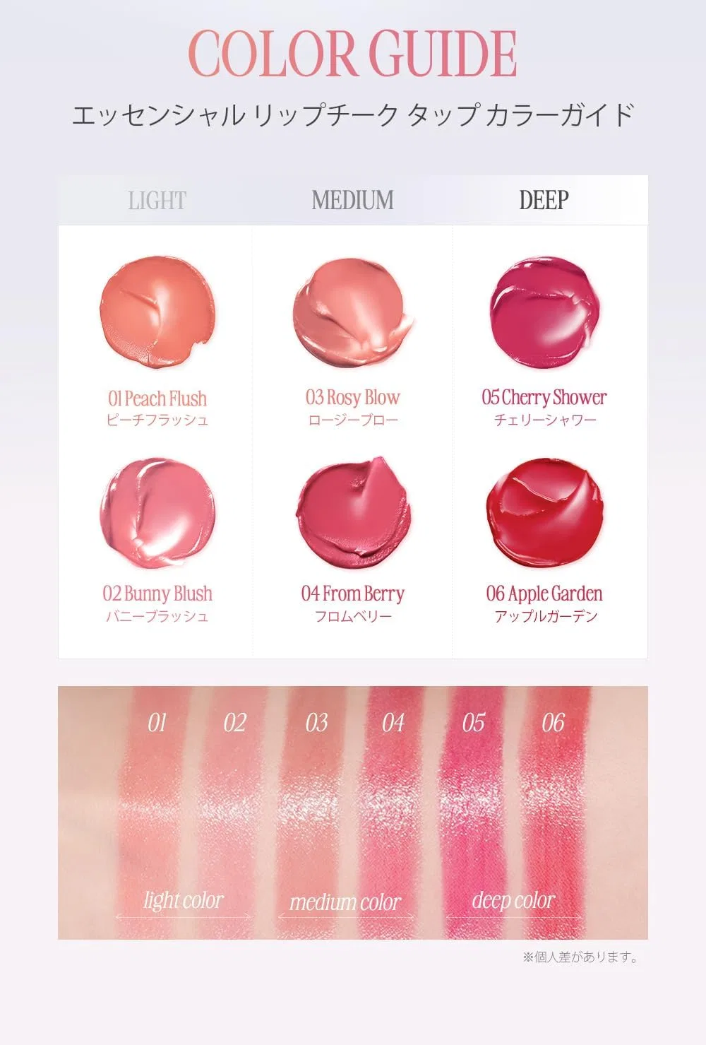 Многофункциональный бальзам для губ и щек CLIO Essential Lip Cheek Tap, 06 Apple Garden, 4.5 г — фото 2