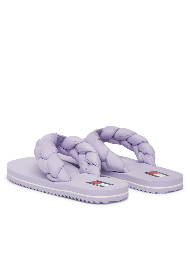 Шлепанцы Braided Thong Beach Sandal EN0EN02877 Tommy Jeans, фиолетовый — фото 3
