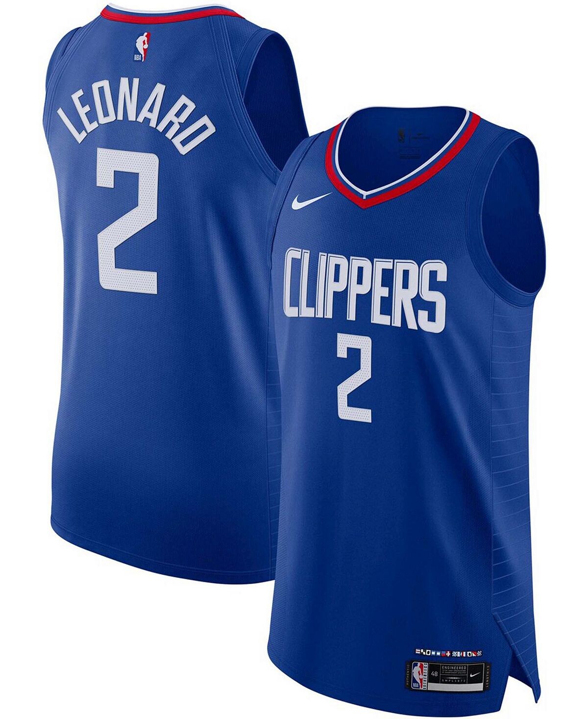 

Мужская футболка Kawhi Leonard Royal LA Clippers 2020, 21 Authentic - Icon Edition Nike