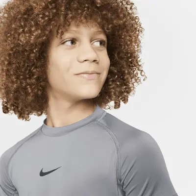 Топ Nike Pro, цвет Smoke Grey/Black — фото 3