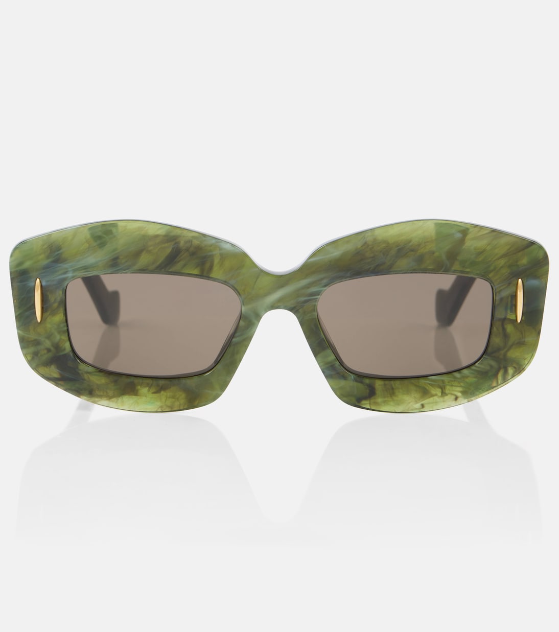 

Прямоугольные солнцезащитные очки Screen Anagram Loewe, Marble Green