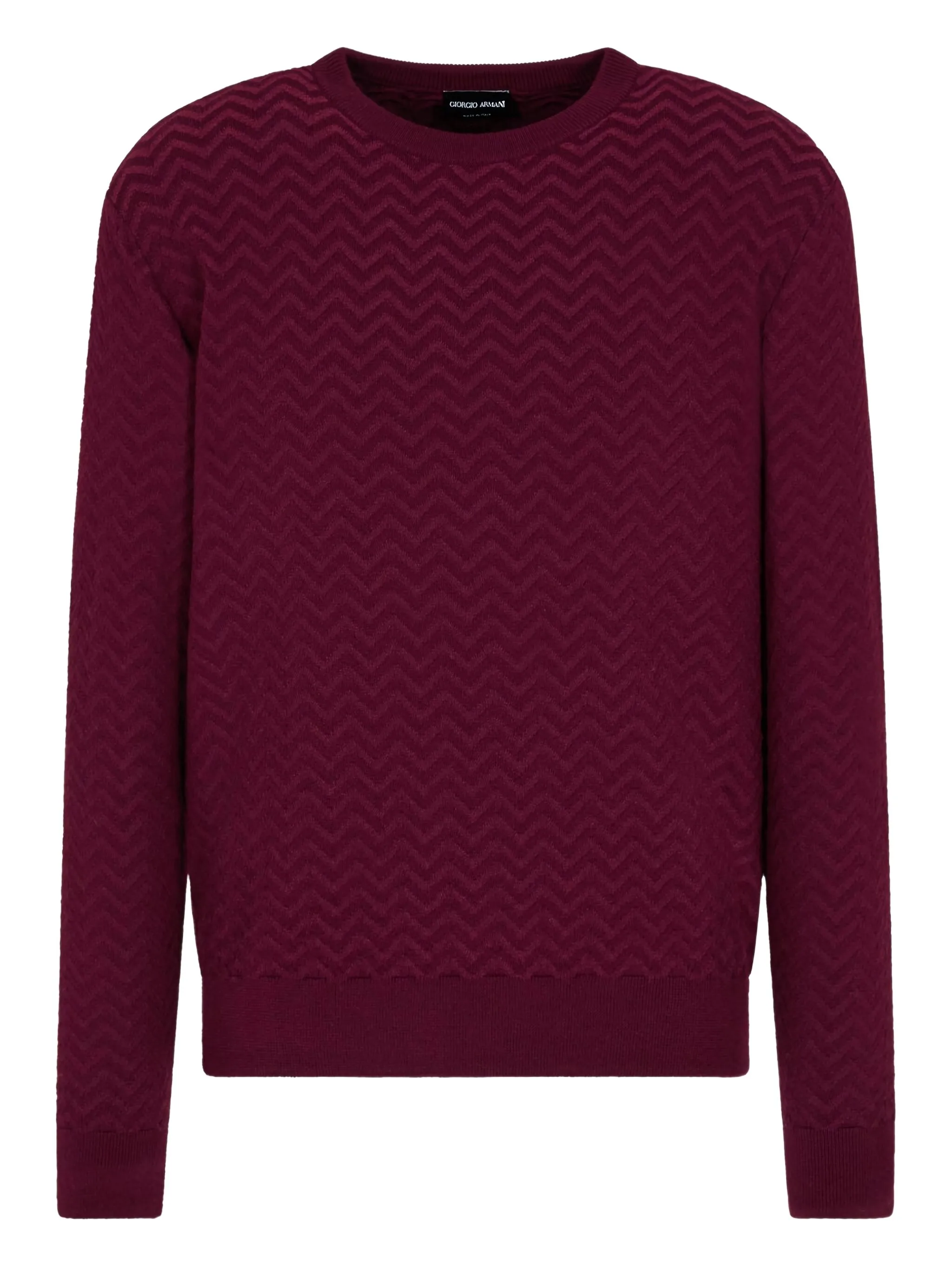 

Свитер с узором шеврон Giorgio Armani, красный