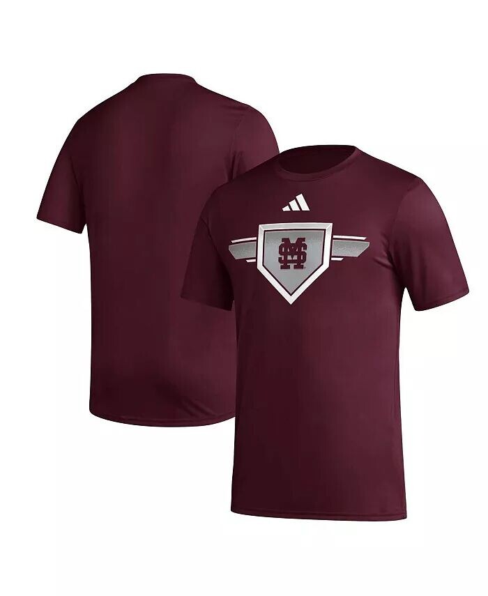 

Футболка мужская Maroon Mississippi State Bulldogs 2023/24 AEROREADY Homeland Plate Pregame adidas