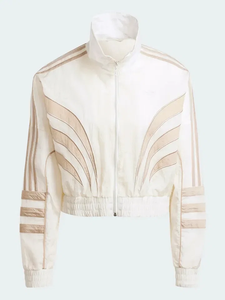 Тренировочная куртка, легкая, Adidas, кремовый — фото 3