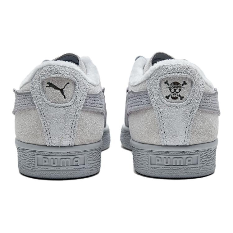 Замшевые детские туфли для скейтбординга для начальной школы Puma, серый — фото 4
