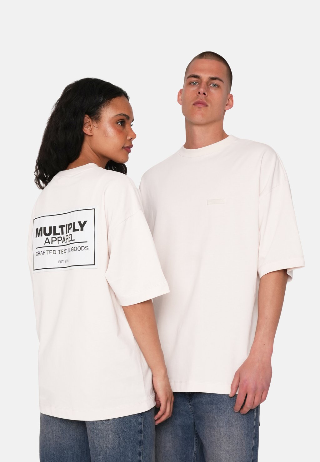 

Футболка с принтом Multiply Apparel, кремовый