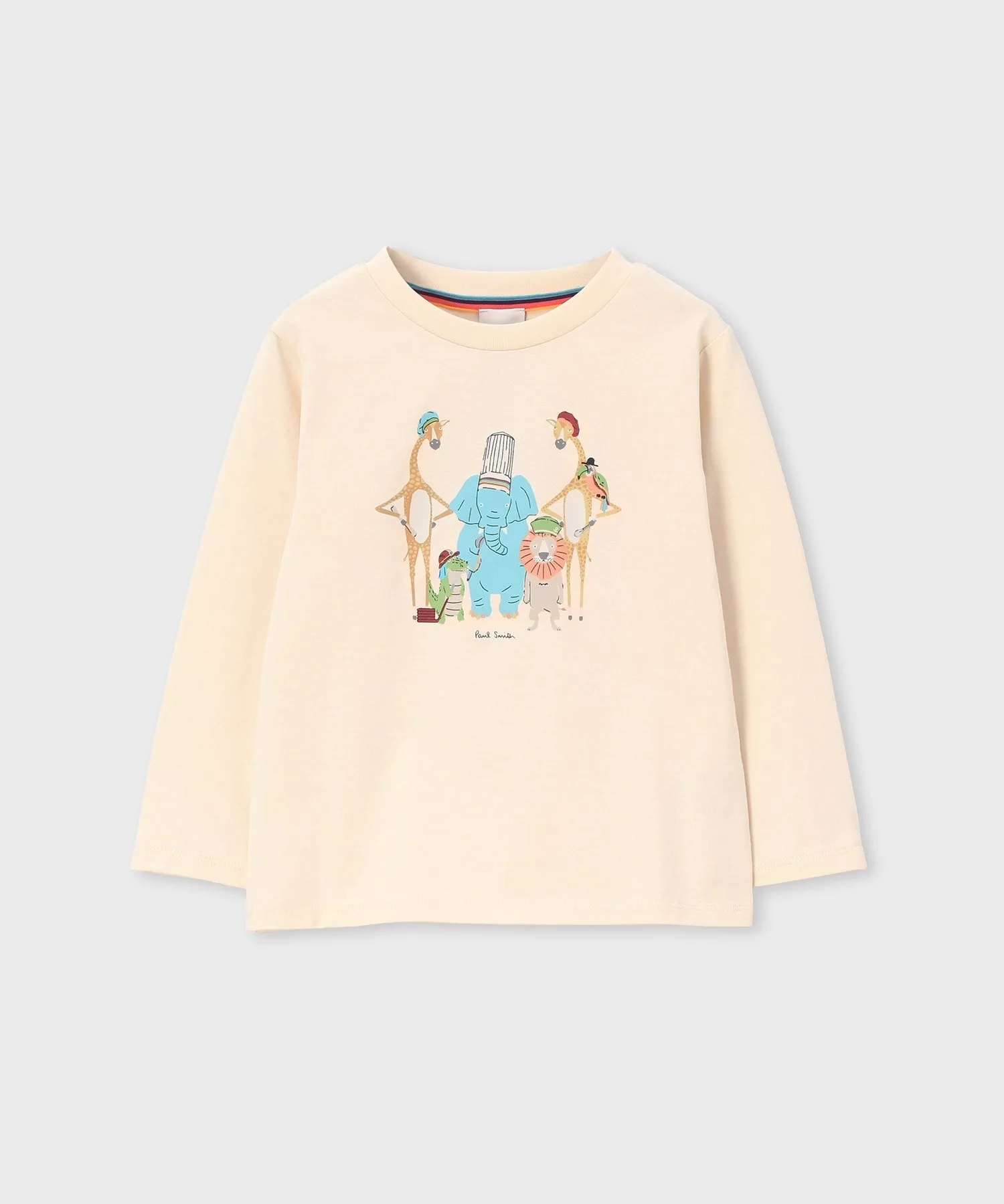 Детская футболка с принтом животных Paul Smith JUNIOR бежевая
