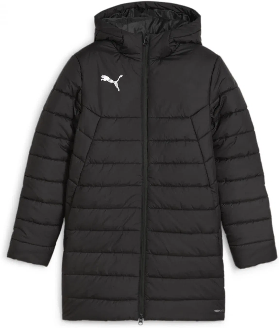 Куртка-бомбер PUMA Unisex Teamfinale Bench Jacket Jr с утеплителем, Puma Black-Puma Silver