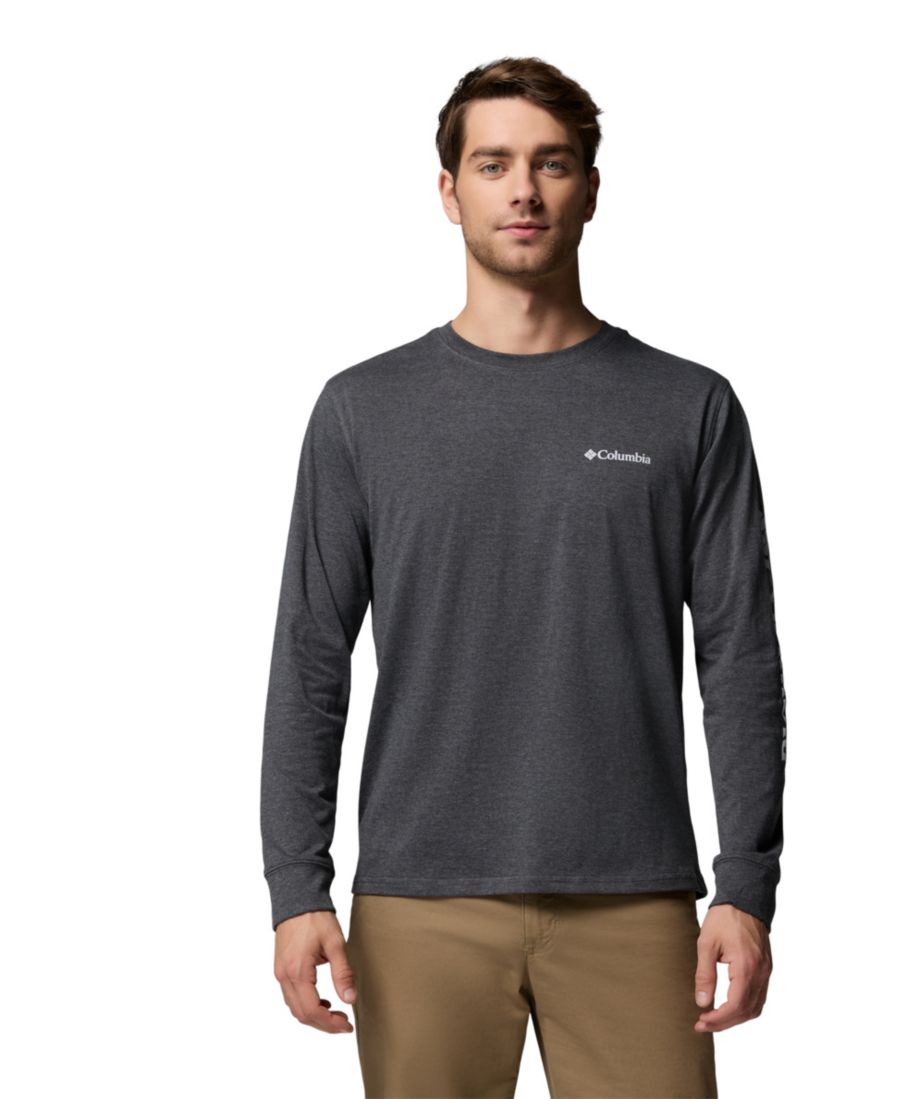 

Мужская футболка с длинными рукавами Fundamental Graphic Columbia, Charcoal Heather-silver, Черный, Мужская футболка с длинными рукавами Fundamental Graphic Columbia, Charcoal Heather-silver