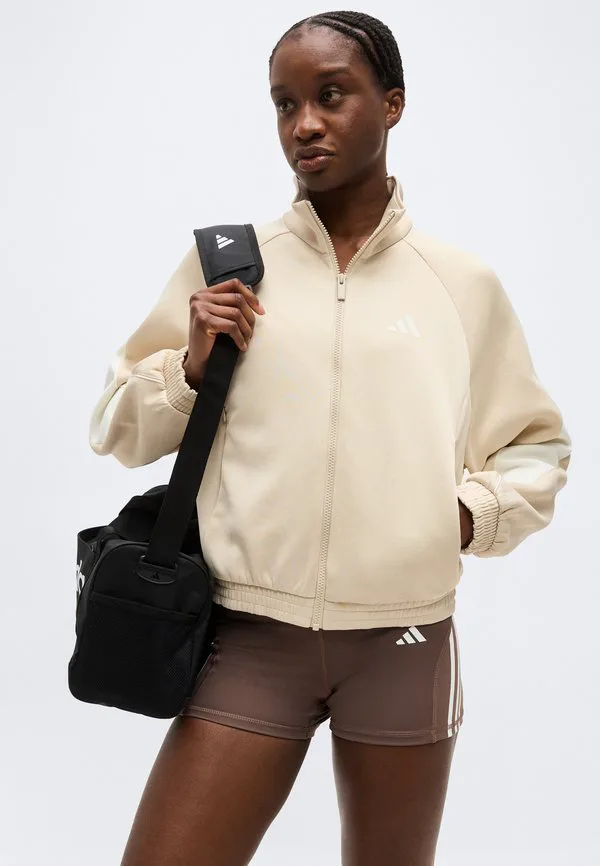 Толстовка на молнии для стадиона Adidas Sportswear, Beige/Off White — фото 4