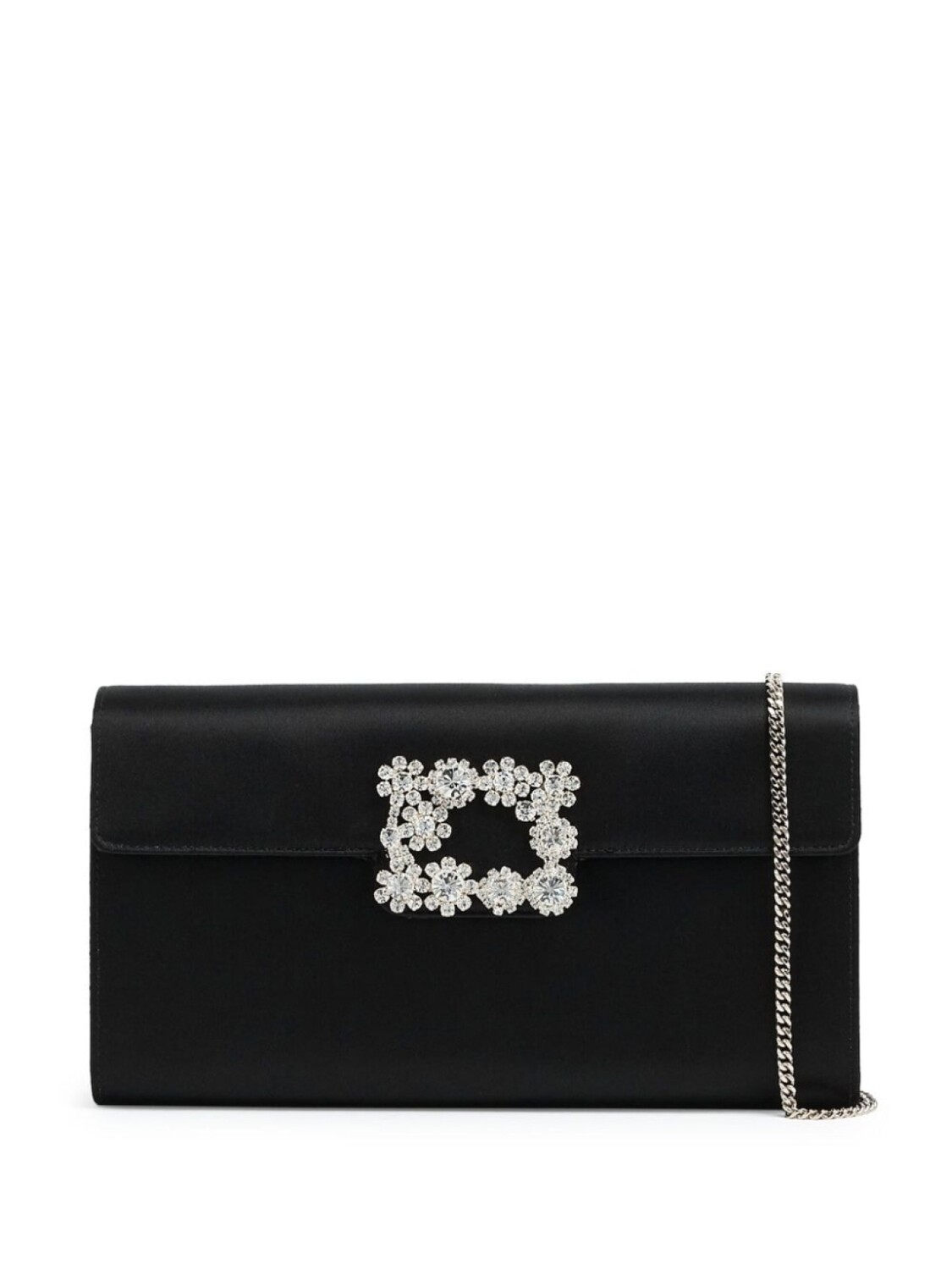 

Клатч Flower с декорированной пряжкой Roger Vivier, черный