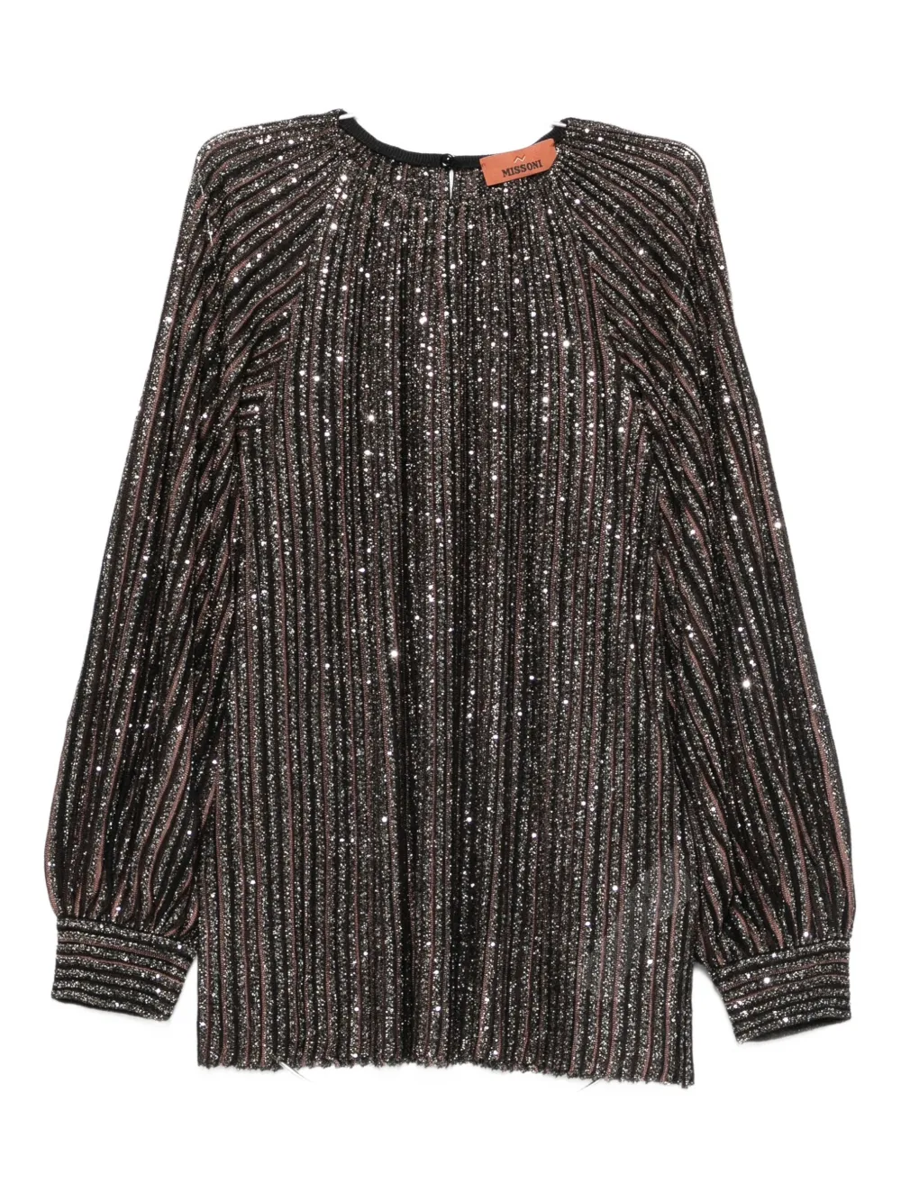 

Топ в полоску с пайетками Missoni, коричневый