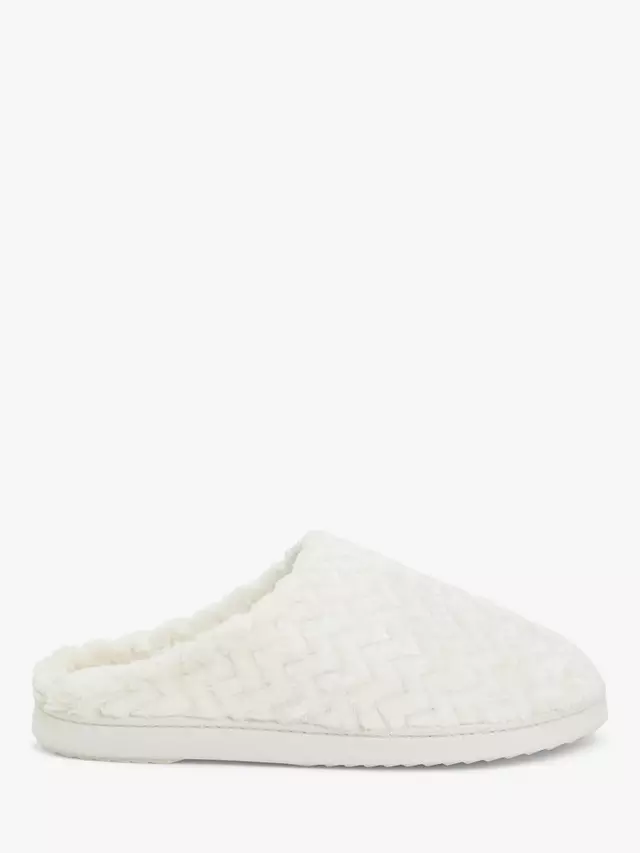 

Тапочки John Lewis Waffle Memory Foam Mule, цвет off/white