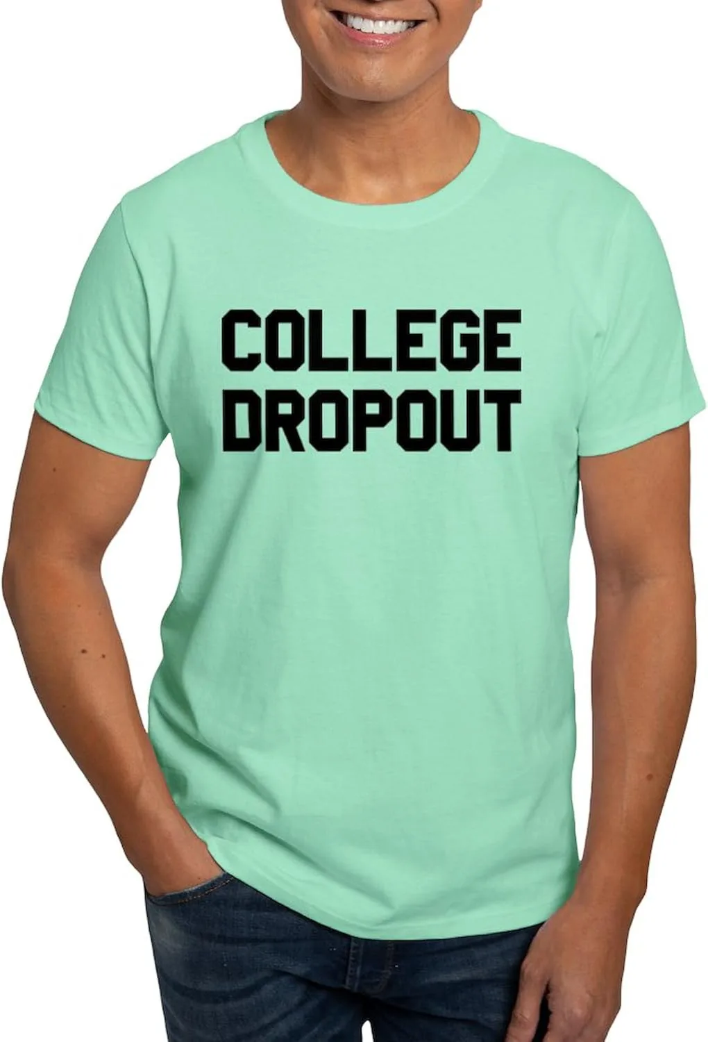 

Футболка College Dropout, 100% Cotton, Classic Graphic, White CafePress