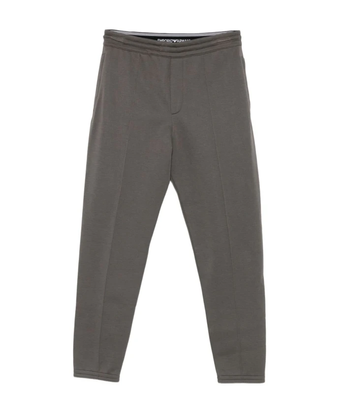 

Серые брюки-капсулы с эластичным поясом Emporio Armani, серый