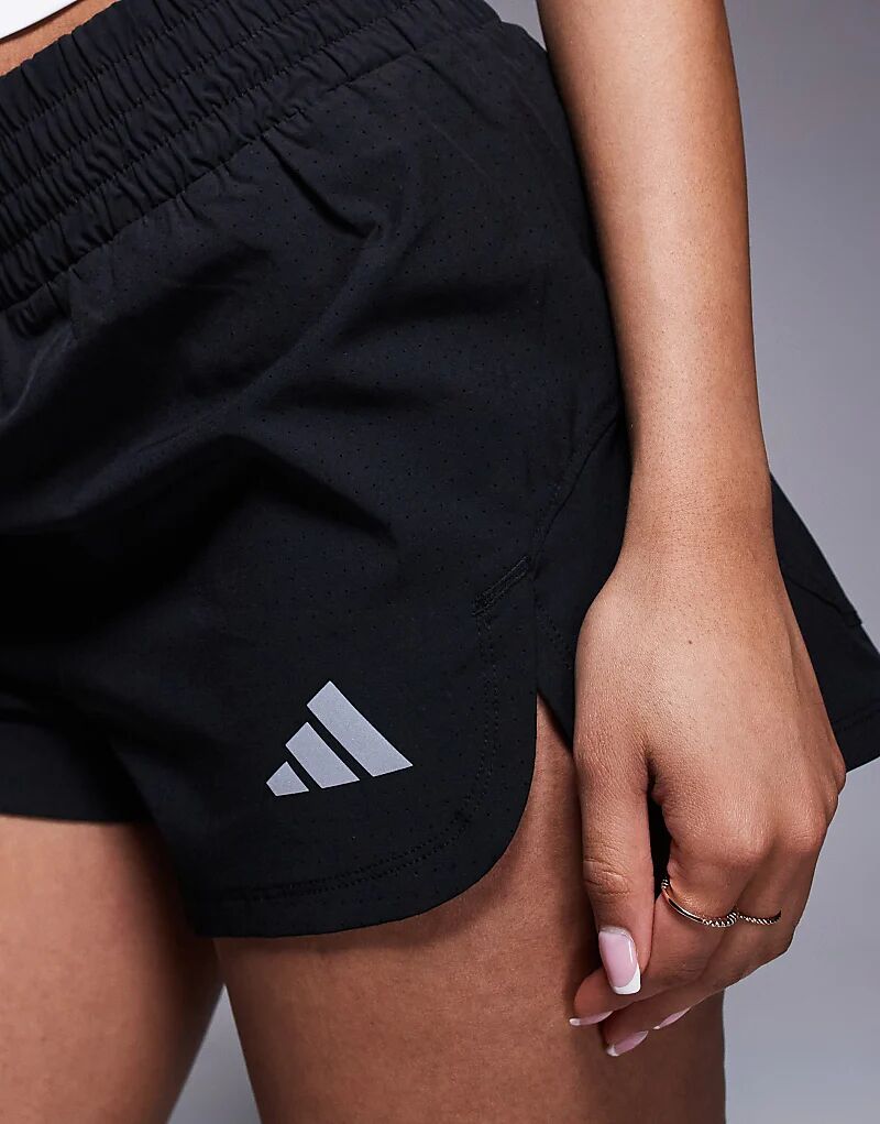 Шорты Adidas Training Pacer с высокой талией 3 дюйма, чёрного цвета Adidas Performance — фото 3