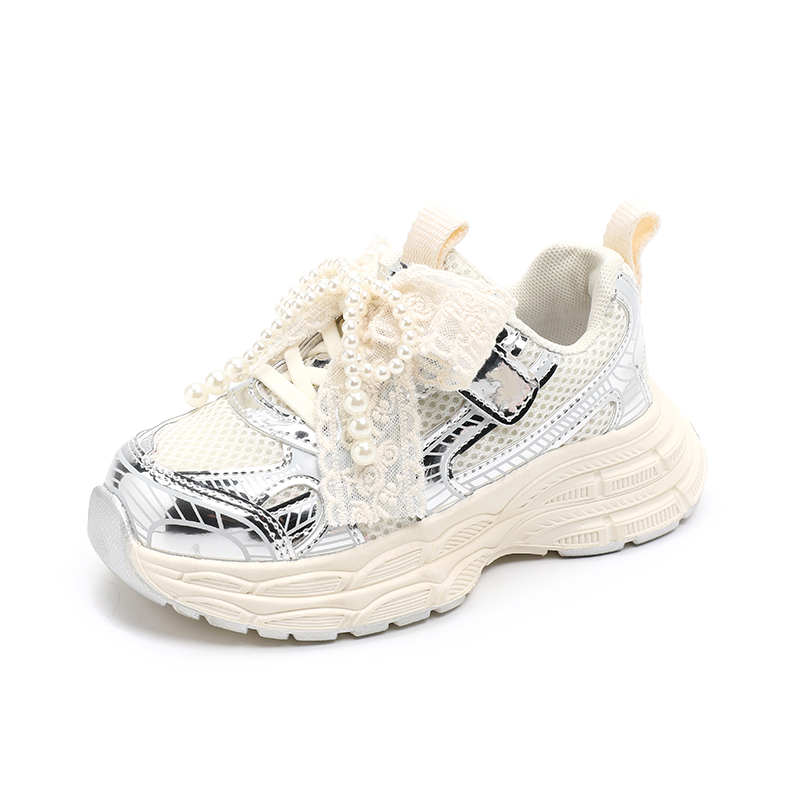 

Износостойкие дышащие низкие детские кроссовки для повседневной жизни RHOBESAM, белый