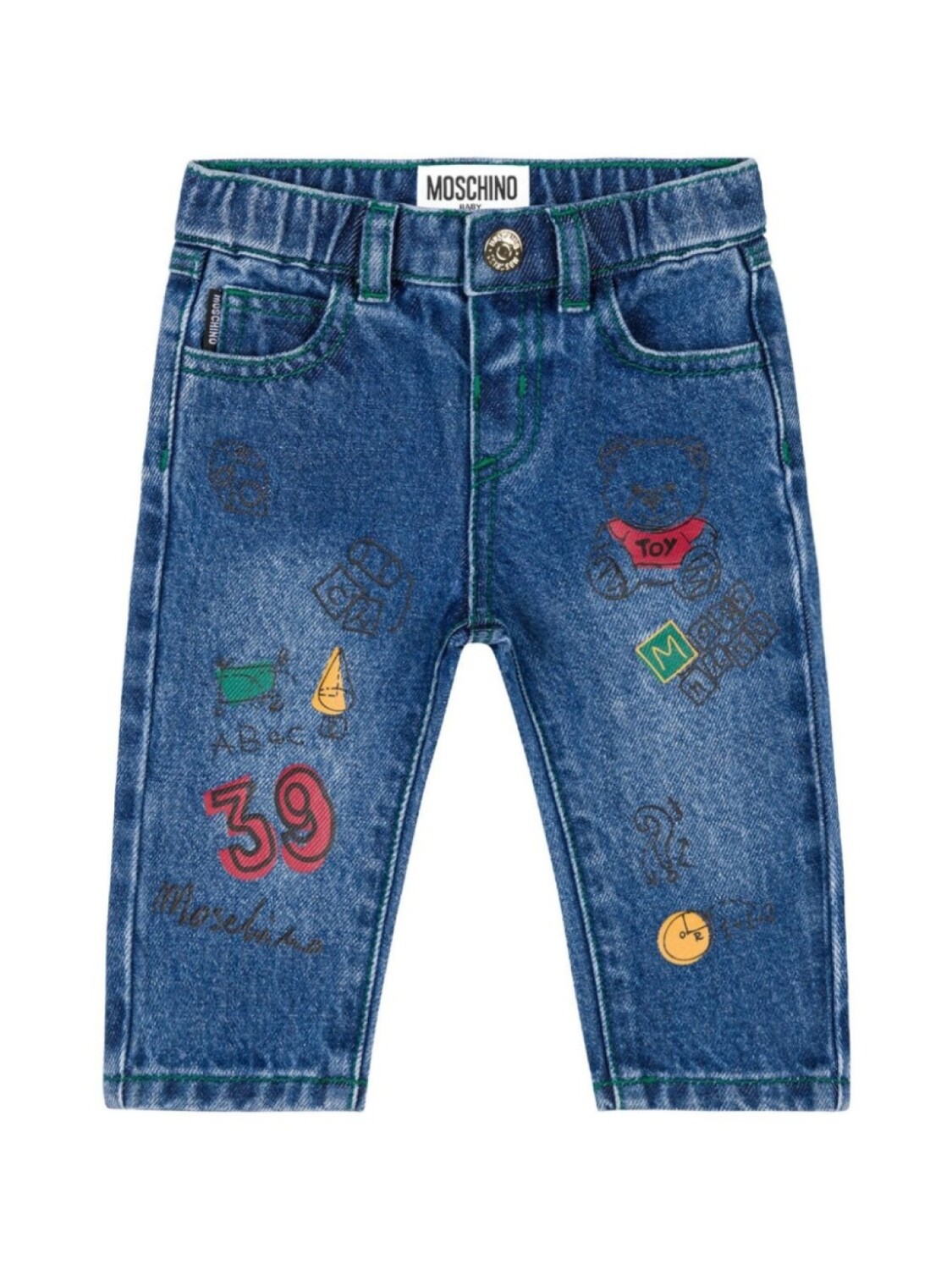 

Moschino Kids джинсы Teddy Bear, синий