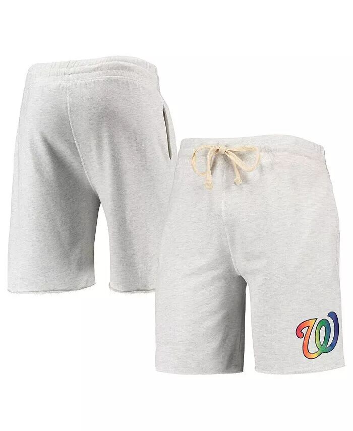 

Мужские шорты из овсяной ткани с логотипом Washington Nationals Mainstream Terry Tri-Blend Concepts Sport