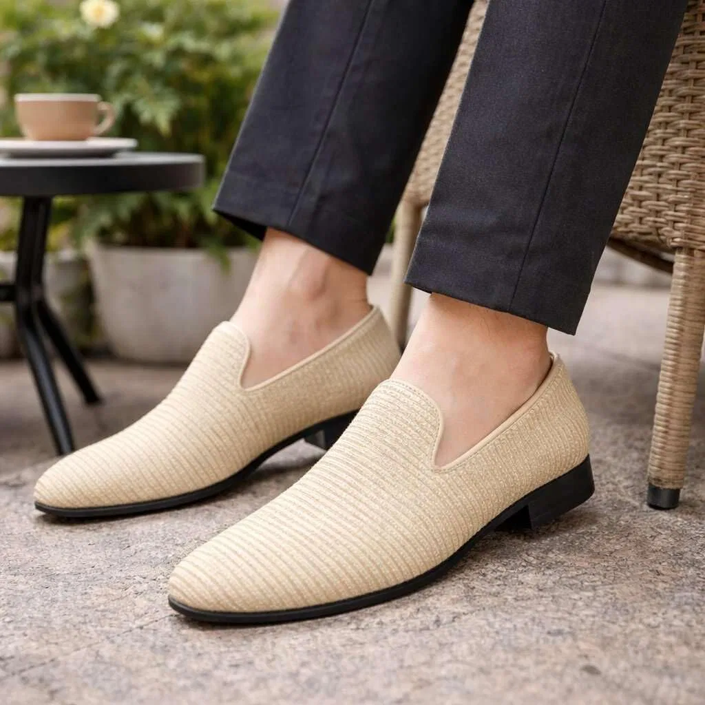 Мокасины мужские, вышивка, без бренда, Punjabi Jutti, кремовый, золотой Step n Style — фото 2