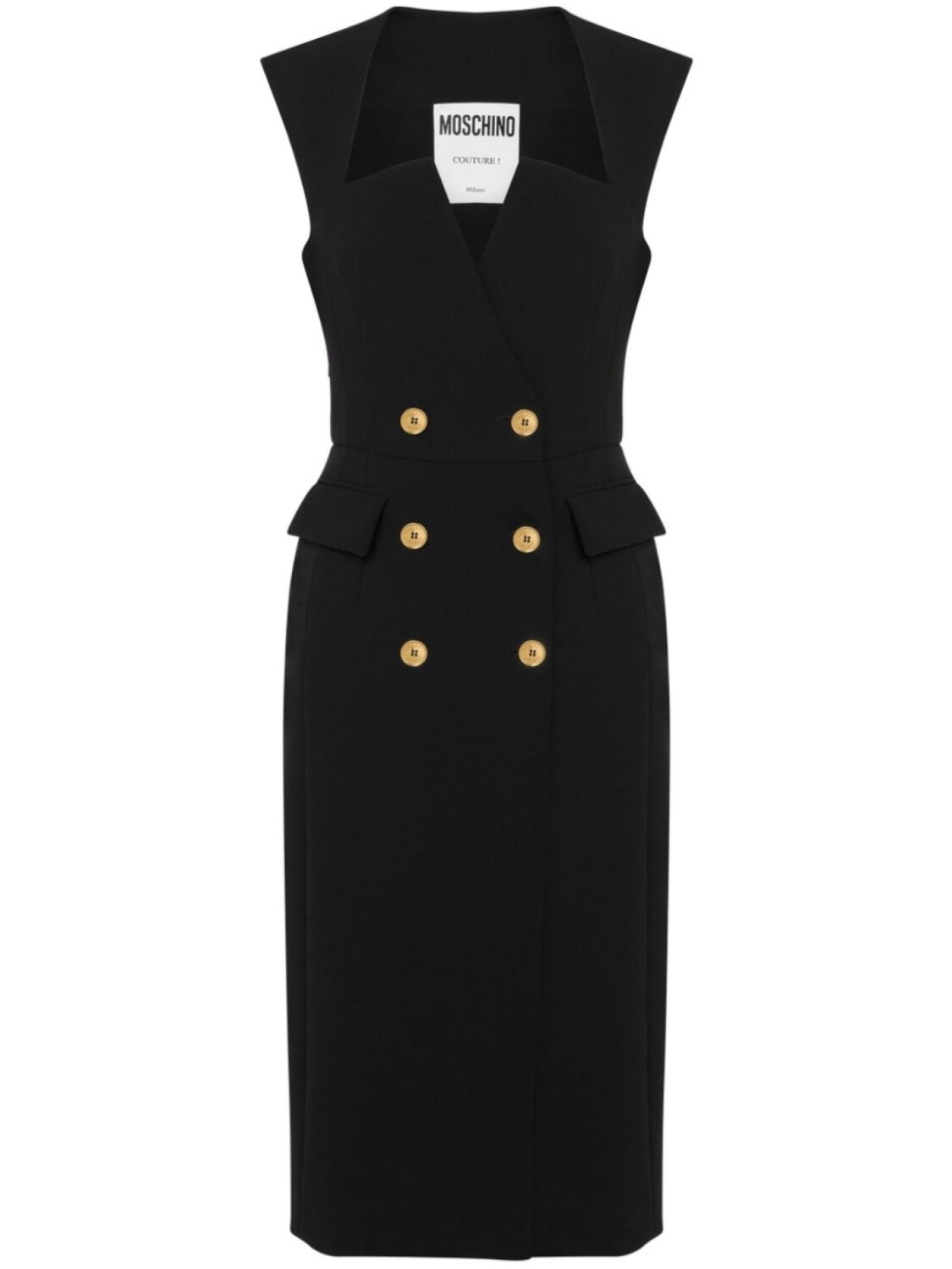 

Moschino двубортное платье с запахом, черный