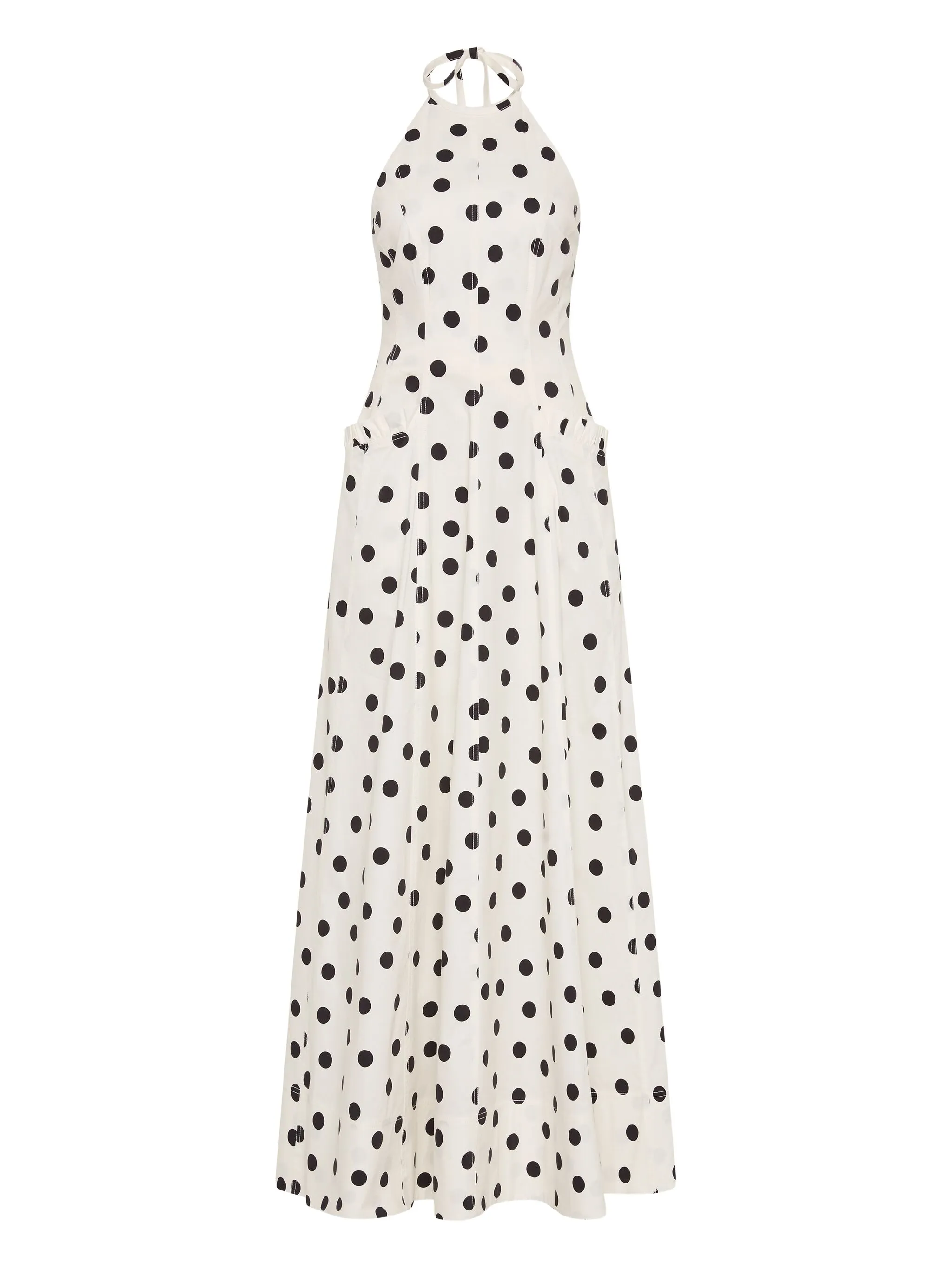 

Платье макси в горох Rebecca Vallance, белый