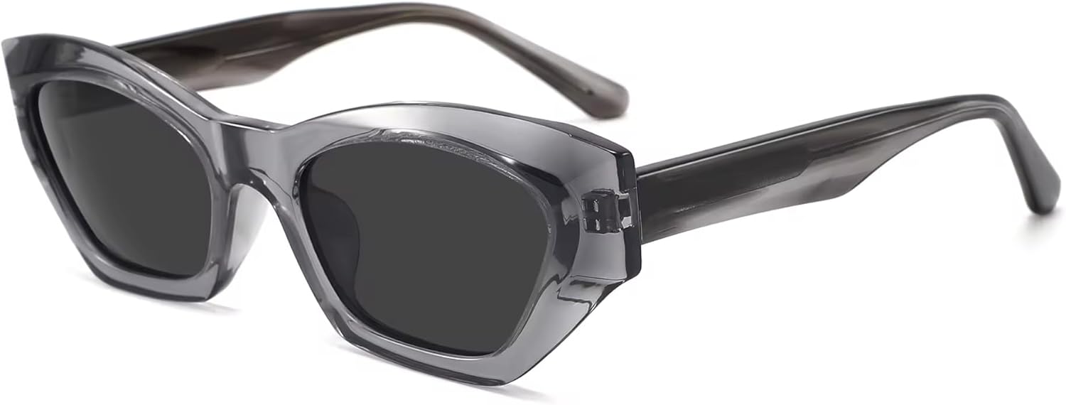 

Солнцезащитные очки «кошачий глаз» с поляризованными линзами и защитой от УФ-излучения, оправа из ацетата TR, поляризованные линзы, модные очки для женщин Generic, Grey