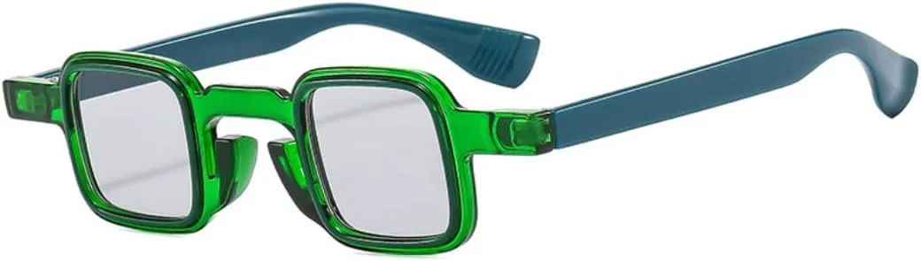 

Солнцезащитные очки для мужчин и женщин - защита UV400 - маленькие панк-заклепки, цветные линзы, для занятий спортом на открытом воздухе и вождения DSVIGF, Green