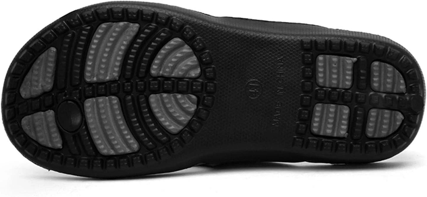 

Мужские спортивные шлепанцы iHinZRY с поддержкой свода стопы при плантарном фасциите, летние пляжные сандалии, комфортные ортопедические вьетнамки, черный