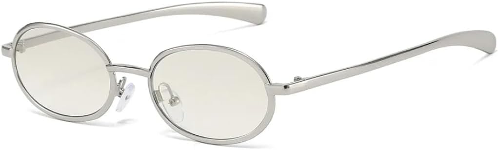 

Ретро маленькие овальные металлические солнцезащитные очки для женщин, серебристые, с защитой от УФ-излучения UV400, модные, градиентные, для мужчин, в стиле панк UUPTTPL, Silver Silver