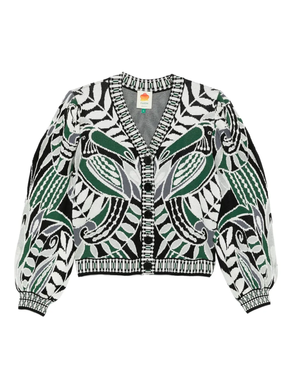 

Кардиган вязки интарсия FARM Rio, черный