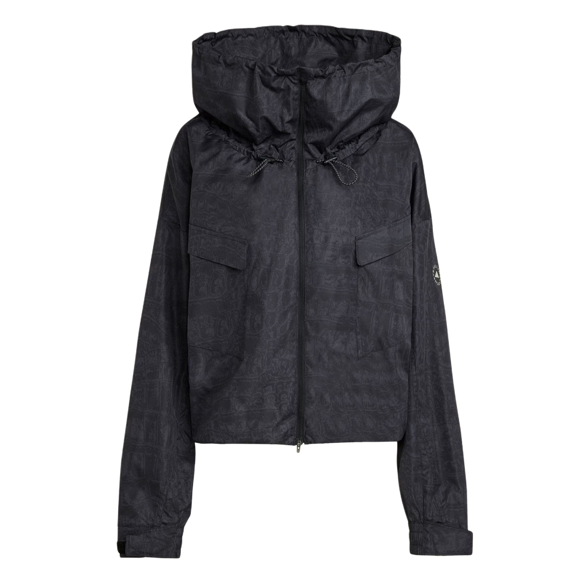 

Adidas Струнный жакет с высоким воротником от Stella McCartney, Black/Graphite Black