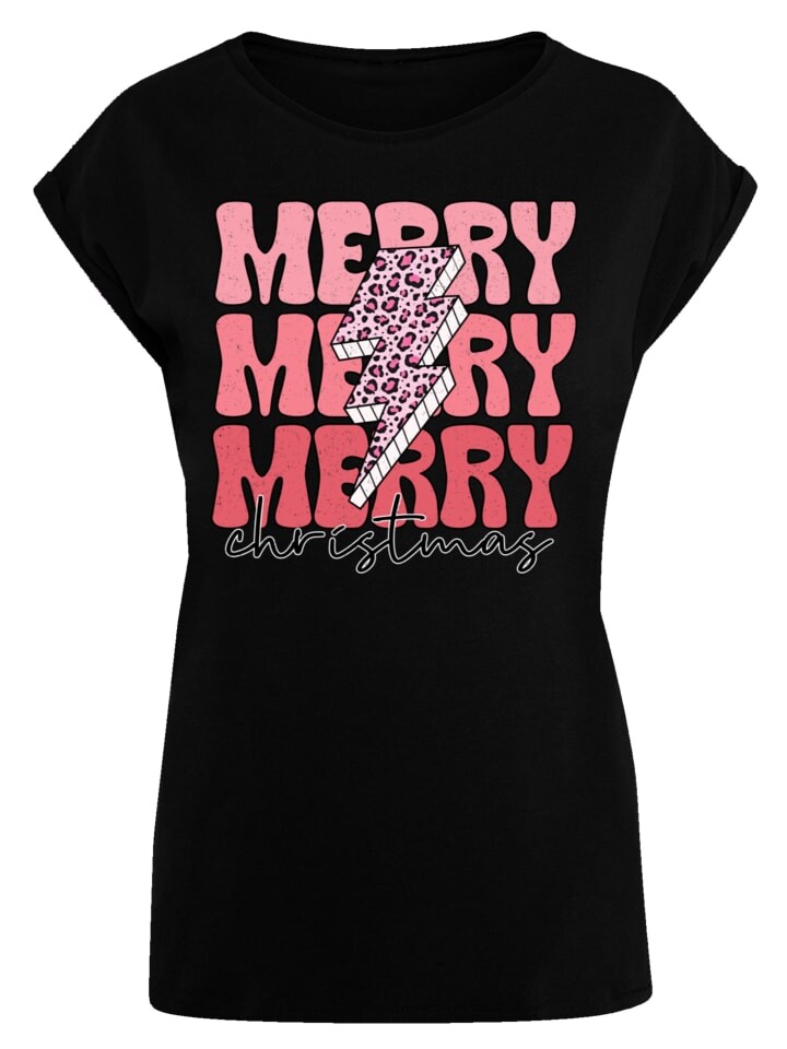 

Футболка F4NT4STIC T-Shirt Merry Weihnachten Print Leo Print, черный