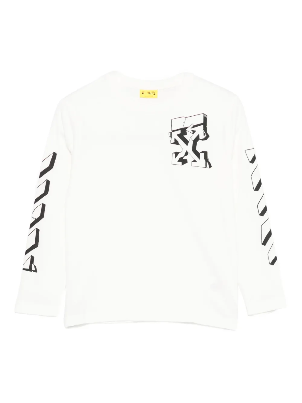 

Футболка с длинными рукавами и логотипом OFF-WHITE KIDS, белый