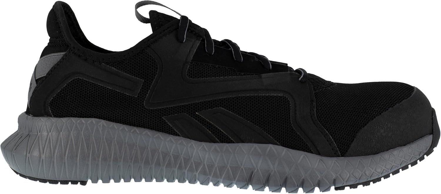 Мужские оксфорды Reebok Work Flexagon 3.0 с композитным носком, черный/серый — фото 2