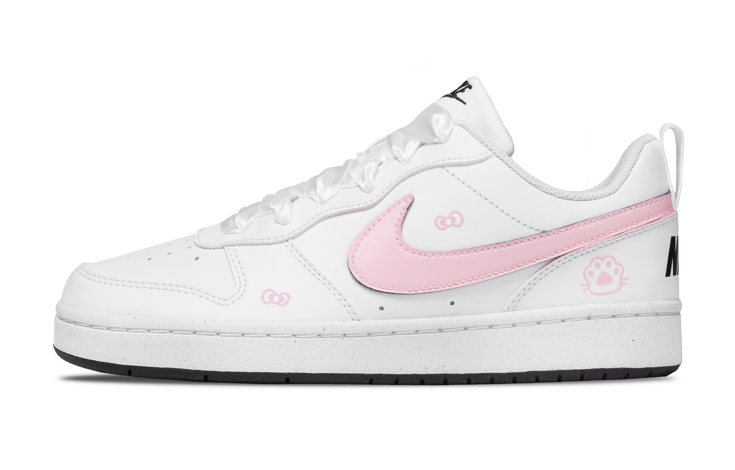 

Nike Детские низкие скейтбордистские кроссовки Court Borough, белые и розовые, для подростков