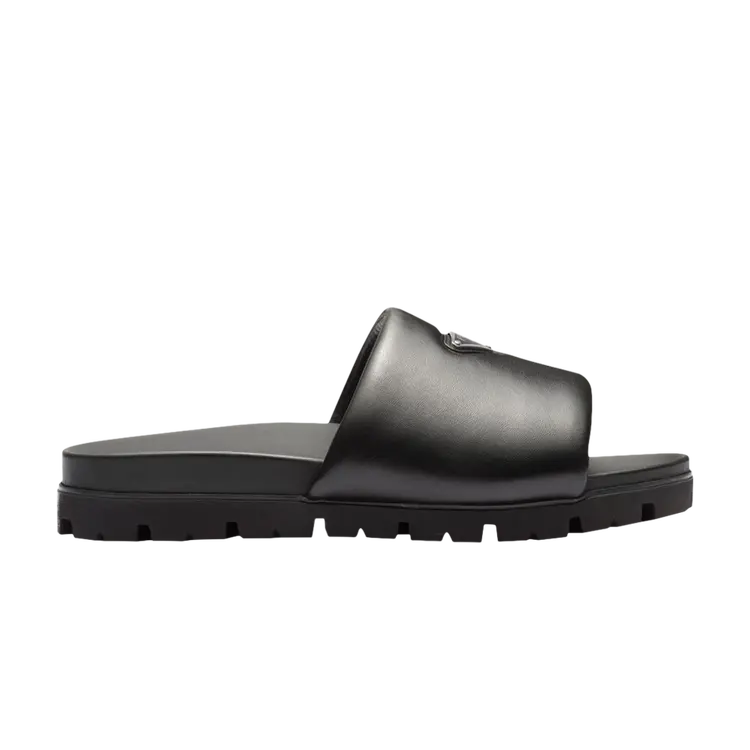 

Кроссовки Prada Padded Nappa Leather Slide, черный
