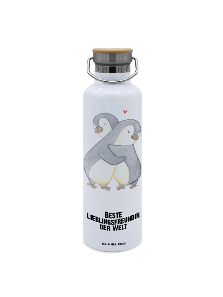 

Mr. & Mrs. Panda Бутылка для напитков в виде пингвина, «Лучший друг»... белого цвета