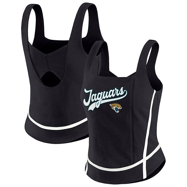 

Женский черный топ с квадратным вырезом Jacksonville Jaguars Wear By Erin Andrews